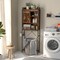 Over-the-Toilet Storage Cabinet with Adjustable Shelves and Barn Door
